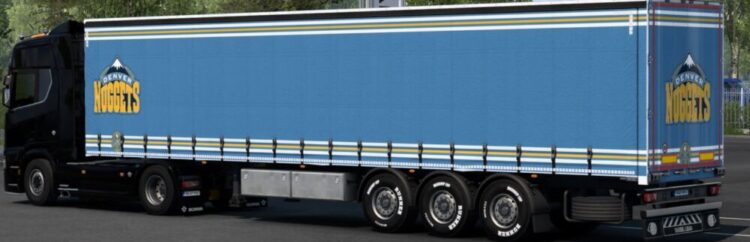 Denver Nuggets trailer mod ETS2 (SCS box trailer)