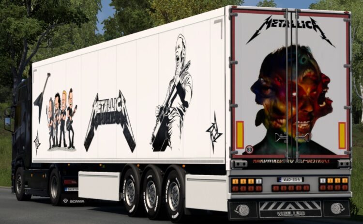 Metallica DryVan Trailer skin ETS2 V1