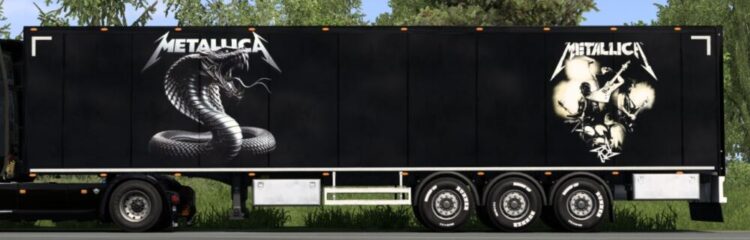 Metallica V2 trailer mod ETS2 (SCS DryVan box trailer)