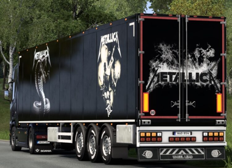 Metallica V2 trailer mod ETS2 (SCS DryVan box trailer)