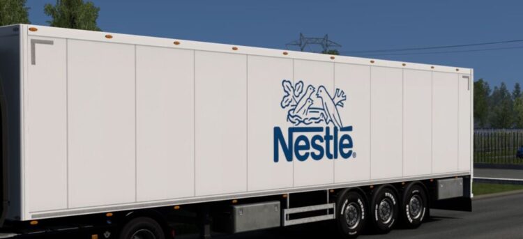 Nestle trailer mod ETS2 (SCS DryVan box trailer)