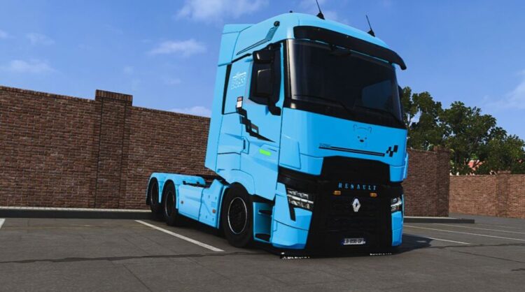 Renault T blue and cream skin