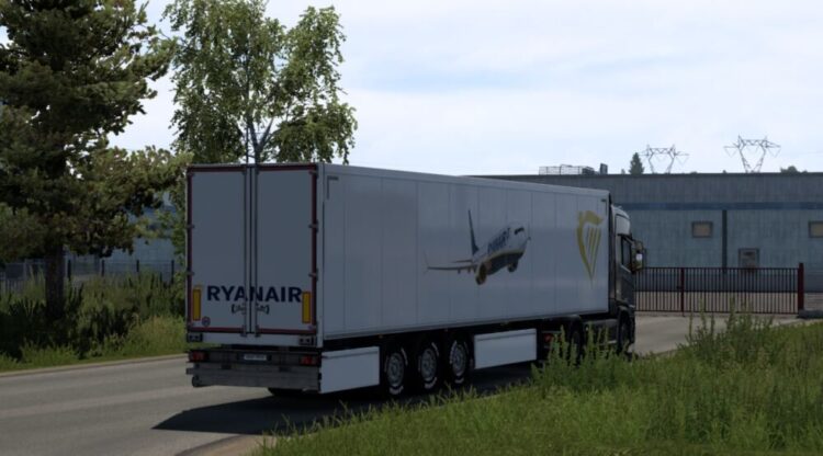RyanAir trailer mod ETS2 (SCS DryVan box trailer)