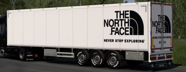 The North Face trailer mod ETS2 (SCS box trailer)