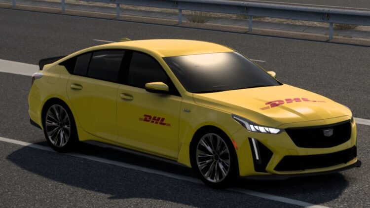 DHL CADILLAC CT5-V BLACK WING 2022 ATS ETS2 BY RODONITCHO MODS 1.0 1.54 20 04 2025