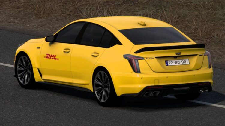 DHL CADILLAC CT5-V BLACK WING 2022 ATS ETS2 BY RODONITCHO MODS 1.0 1.54 20 04 2025