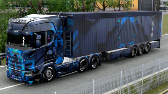 Scania S Blue Cyber Girl Skin