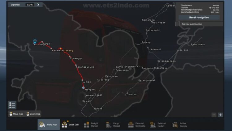 New Map Jateng V3.3 With New Roads - ETS2 1.36 to 1.54