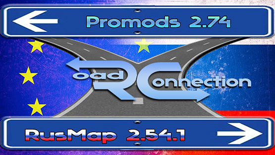 Rusmap + Promods Road Connection 1.54