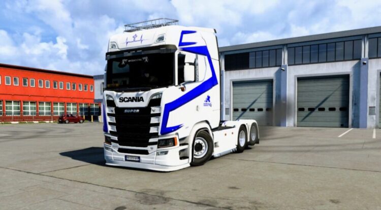 Scania S Adonai skin ( Blue, red and grey)