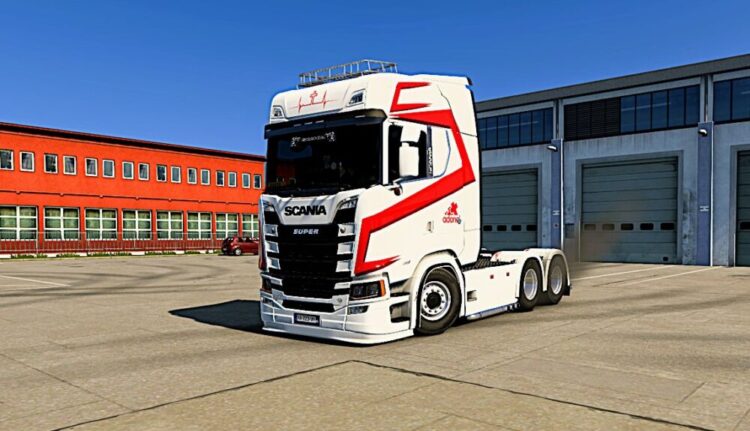 Scania S Adonai skin ( Blue, red and grey)