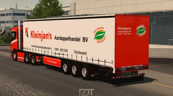 Scania R650 Kleinjan Transport B.V + Trailer v16.0