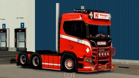 Scania R650 Kleinjan Transport B.V + Trailer v16.0