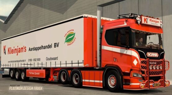 Scania R650 Kleinjan Transport B.V + Trailer v16.0