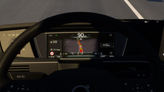 This mod improved SCS Volvo FH5 dashboard