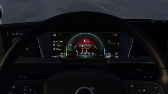 This mod improved SCS Volvo FH5 dashboard