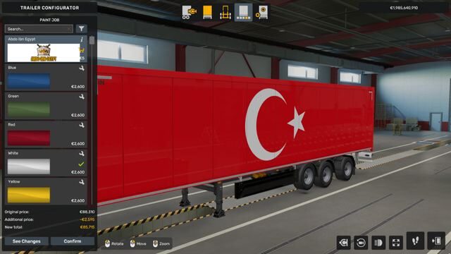 Turkish Flag Trailer &ndash; ETS2