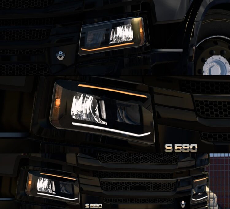 Custom Smoked Headlamps for SCS Scania NG R & S v1.0