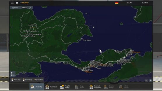 ETS2 World Map Background 2.0