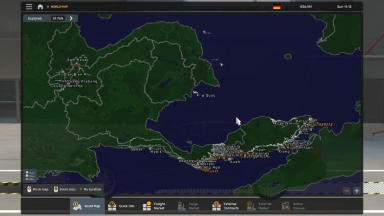 ETS2 World Map Background 2.1