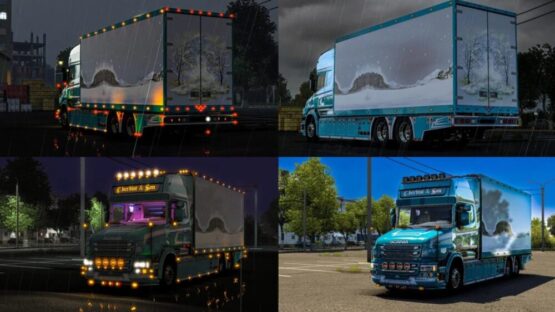 Scania 6 Series T520 V8 + Trailer v1.54
