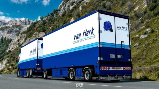 Scania R450 Van Herk + Trailer v16.0