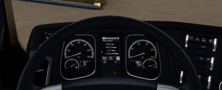 Mercedes Benz Actros MP4 Improved Dashboard v1.6 (1.55)