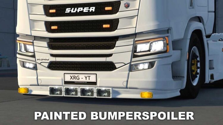 Painted Bumper Spoiler for Scania Next Gen S/R v1.54