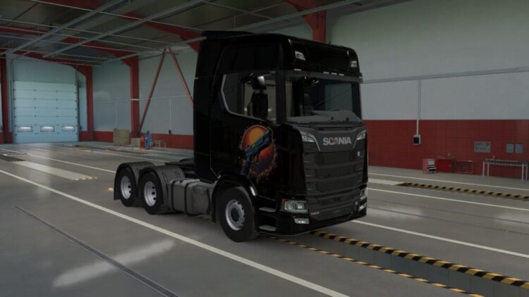 Gun sticker skin for Scania 2016