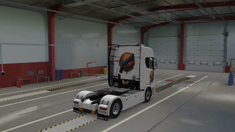 Gun sticker skin for Scania 2016