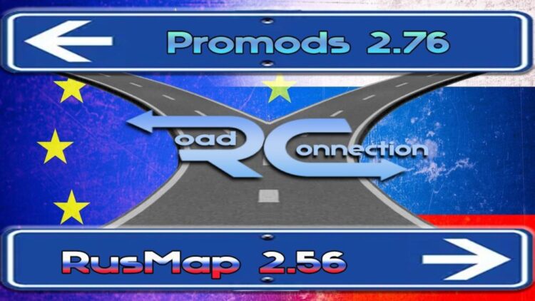 Rusmap + Promods Road Connection 1.56