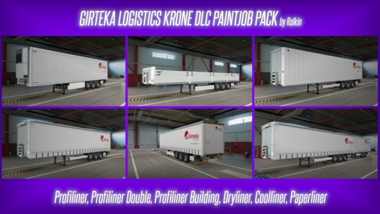 Girteka Logistics Krone DLC Skin Pack v1.0 (1.56.x)