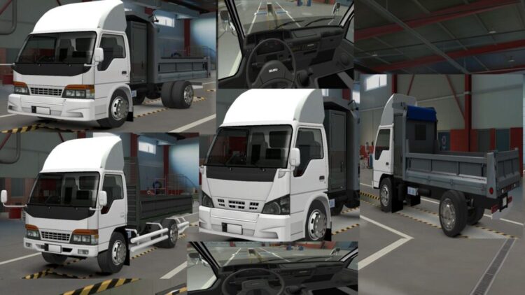 ISUZU NKR SERIES + ENGINE TRANSMISSION SOUND MEGA MOD[1.55.xx-1.56.xx]