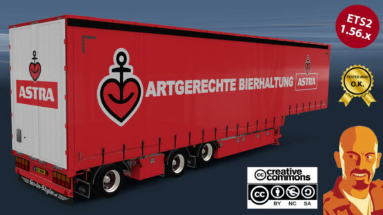 PACTON JUMBO CURTAINSIDE TRAILER v2.0 ETS2 1.54-1.56.x
