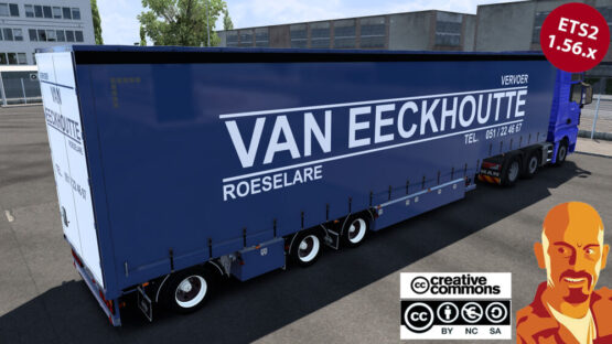 PACTON JUMBO CURTAINSIDE TRAILER v2.0 ETS2 1.54-1.56.x
