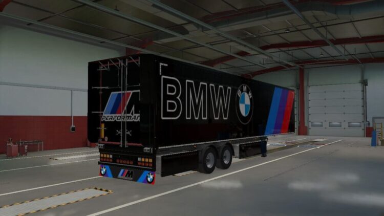 ETS2 BMW Trailer Skin and Mudflaps 2.0
