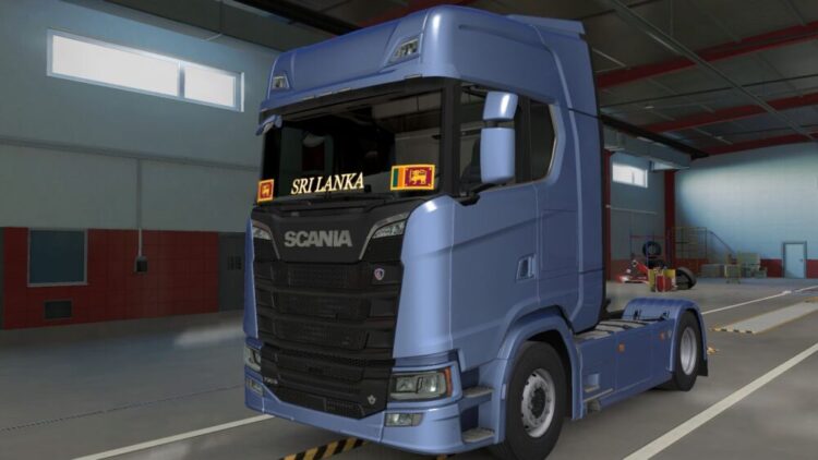 SRI LANKA WINDSCREEN FLAG STICKER FOR ALL TRUCKS [All ETS2 versions]