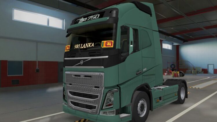 SRI LANKA WINDSCREEN FLAG STICKER FOR ALL TRUCKS [all ETS2 versions]