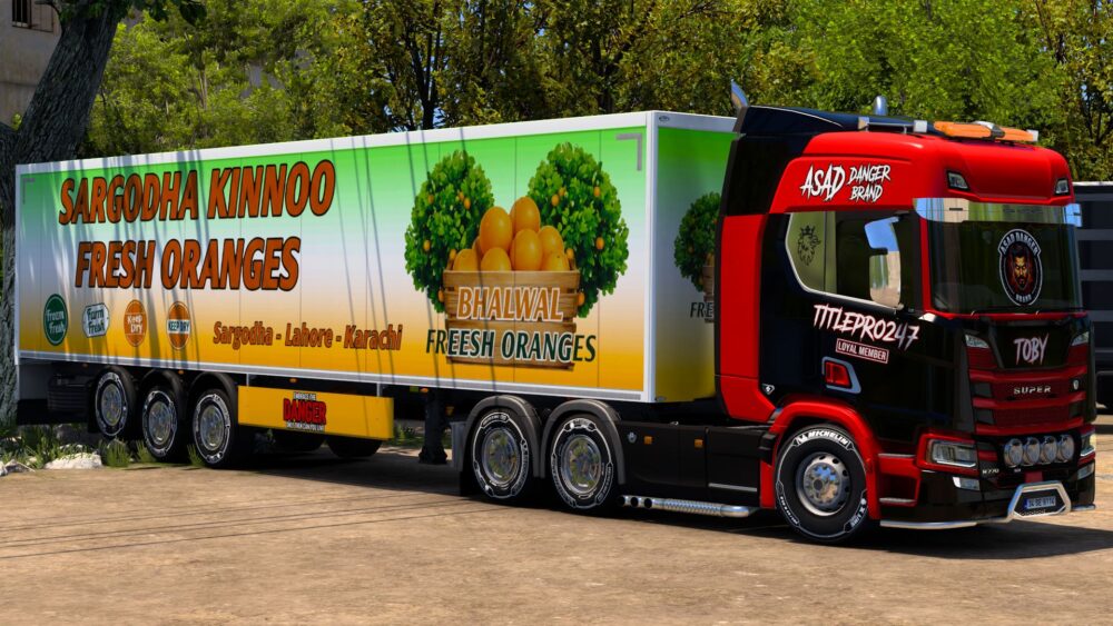 Sargodha & Bhalwal Oranges Trailer Skin