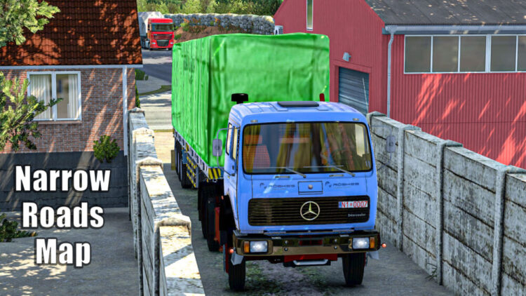 New Narrow Roads Map Mod ETS2 1.57