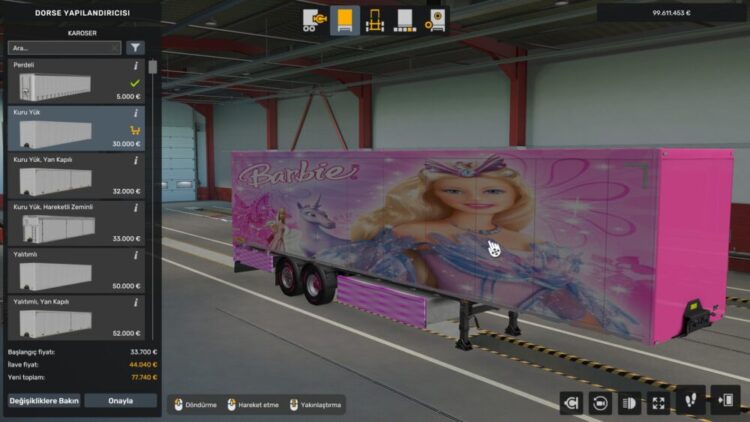 ETS2 Barbie Trailer Skin