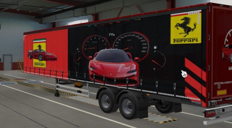 ๐๐ฅ ETS2 Ferrari Skin Mod โ Bring Italian Racing Spirit to Your Truck!