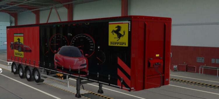 ๐๐ฅ ETS2 Ferrari Skin Mod โ Bring Italian Racing Spirit to Your Truck!
