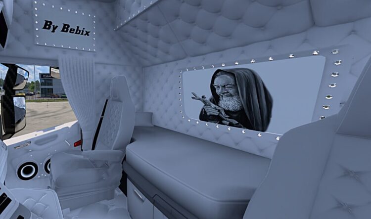 Scania NG Interno Padre Pio Custom Bianco By Bebix