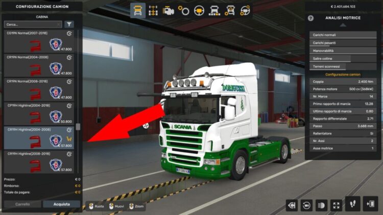 Scania R500 Doriguzzi Skin for JuseeTV Scania PGR