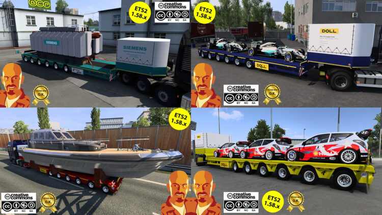 DOLL SPECIAL TRANSPORT TRAILER v4.0 ETS2 1.58.x