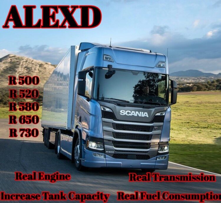 ALEXD Scania R Real Engine and Transmission v1.58