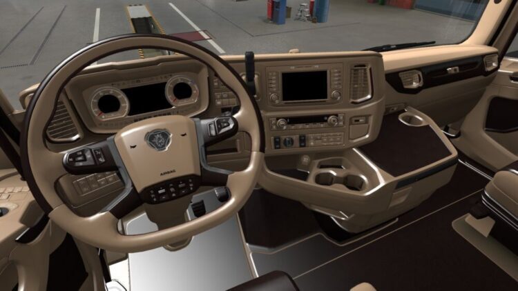 Scania 2016 S & R Beige Brown Interior v1.58