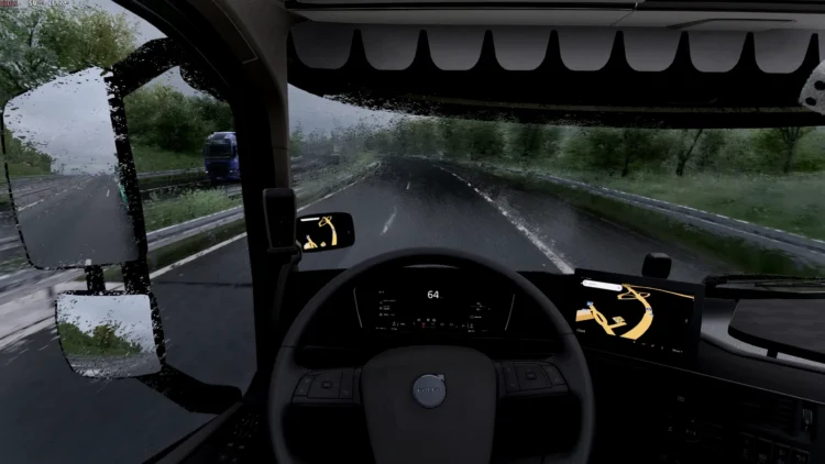 TM Realistic Rain with Coating Glass ETS2 1.58