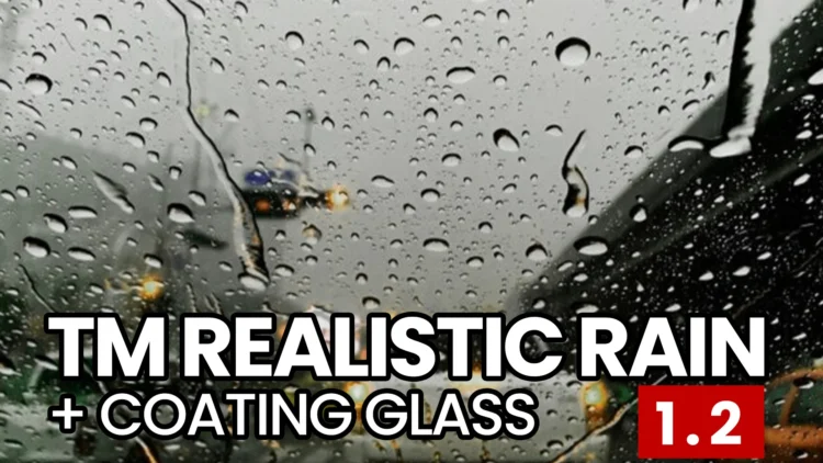 TM Realistic Rain with Coating Glass ETS2 1.58